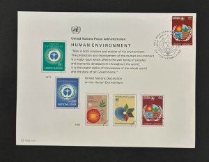 United Nations. 1982 Souvenir Cards. SC21. Mint NH. + First Day Cancels. 17271