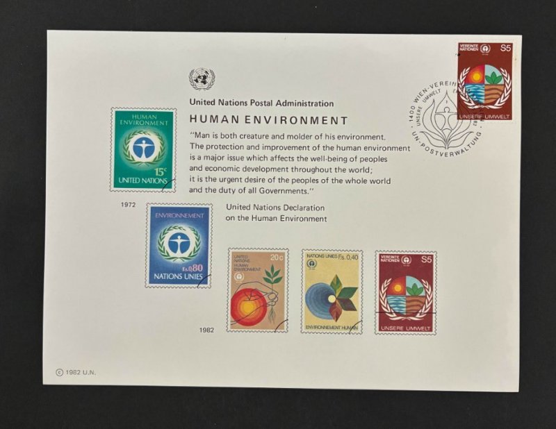 United Nations. 1982 Souvenir Cards. SC21. Mint NH. + First Day Cancels. 17271