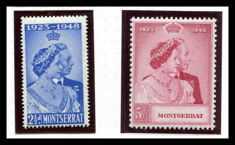 Montserrat 106 - 107 Silver Wedding MNH  Mint Never Hinged