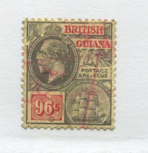 British Guiana 1921 KGV 96 cents revenue used