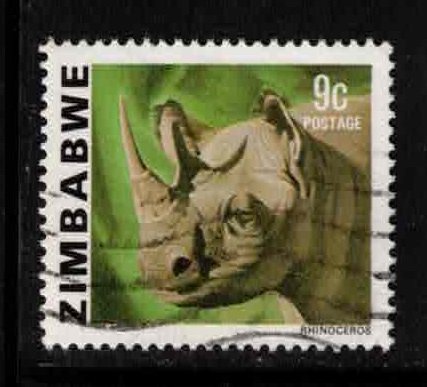 ZIMBABWE Scott # 419 Used - Black Rhinoceros