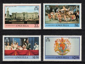 ANGUILLA 1978 Coronation 25th Anniversary; Scott 315-18; MNH