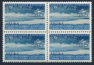 Neth Antilles 231 block/4,MNH.Michel 41. Tourism 1954. Beach at Aruba.