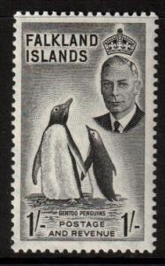 Falkland Islands Scott 115 - SG180, 1952 George VI 1/- MH*