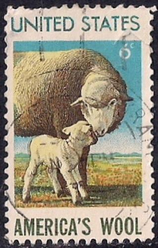 #1423 6 cent American Wool Industry stamp used VF