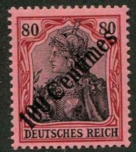 German Offices Turkey SC# 59 o/p 100c on 80pf Germany wmk 125 MH