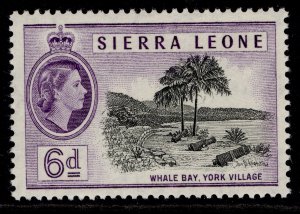 SIERRA LEONE QEII SG216, 6d black & violet, M MINT.