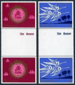 Bahamas 444-445 gutter,445a,MNH.Michel 434-435,Bl.25. Christmas 1978:Angels,Palm