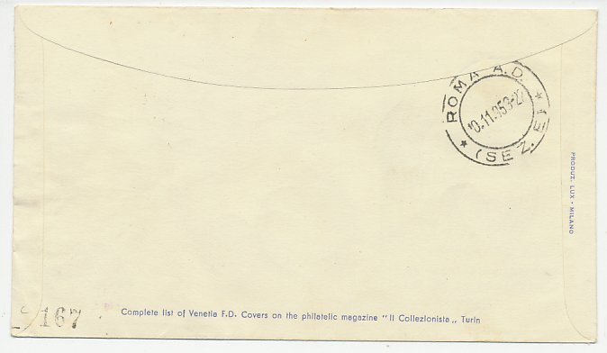 Registered cover Vatican 1953 St. Bernhard