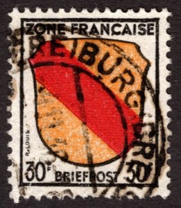 1945, Germany, French Occupation 30Fr,  Used, Sc 4N10