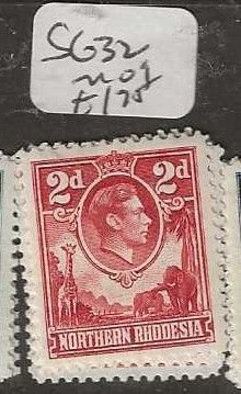 NORTHERN RHODESIA   SG32  KGVI   2D  ELEPHANT   MOG   P0307B H