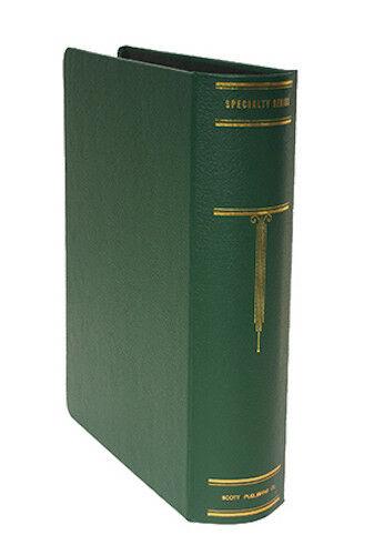 New Scott Specialty Stamp Collection 3 Green 2-Post Binder Album & Slipcase