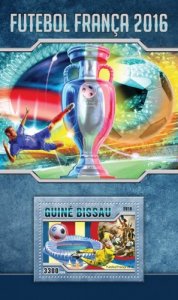 GUINE BISSAU 2016 SHEET EURO CUP FOOTBALL FRANCE FUTBOL SOCCER SPORTS gb16504b