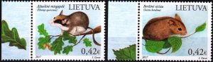 LITHUANIA 2017 FAUNA: Protected Animals / Rodents, MNH