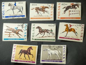 Poland #1474-1481 USED full set horses