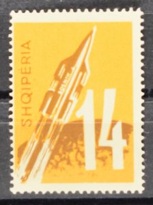 ALBANIA, SPACE EXPLORATION, STAMP OUT OF SOUVENIR SHEET NH