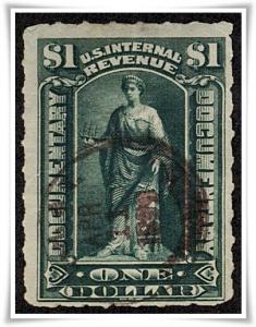 R173 $1.00 Documentary Stamp (1898) Used/CDS