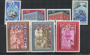 Andorra,  French # 188-94, Mint Never Hinge. Year 1969 Complete .