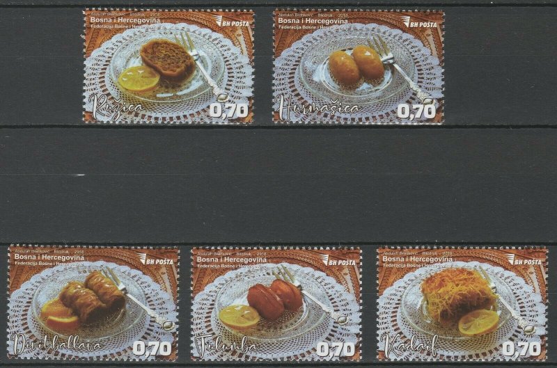 Bosnia and Herzegovina 2018 Food Dessert 5 MNH stamps