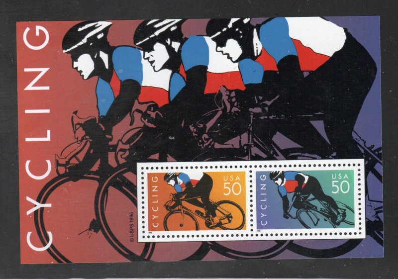 SC# 3119 - (50c) - Cycling - MNH - Souvenir Sheet of 2