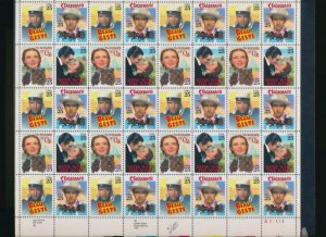 UNITED STATES (US) 2445-2448 25c CLASSIC FILMS MINT NH SHEET OF 40