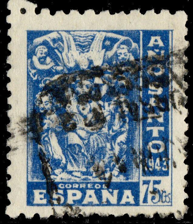 ESPAGNE / SPAIN / ESPANA - 1943 Ano Santo 75c azul - Ed.966/Mi.912  - UsadoTB