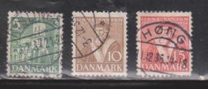 DENMARK Scott # 252, 254-5 Used