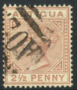 ANTIGUA 1882-86 QV 2 1/2d Red Brown Sc 13 VFU