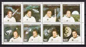 Equatorial Guinea, Mi cat. 1411-1418 A. American Astronauts sheet of 8.