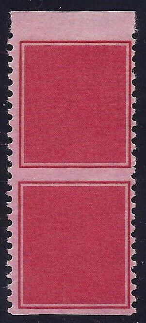 TD97 Var. Scarce Carmine Test / Dummy Error Imperf Horiz. Pair W/Cert. Mint LH