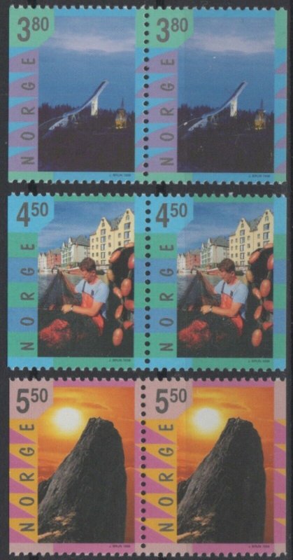 Norway 1998 #1191-3 MNH. Tourism, pairs