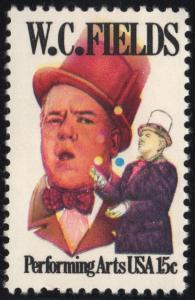 SC#1803 15¢ Performing Arts: W. C. Fields Single (1979) MNH