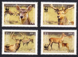 Tajikistan WWF Bactrian Deer 4v 2009 MNH SC#344-347 SG#388-391 MI#527-530