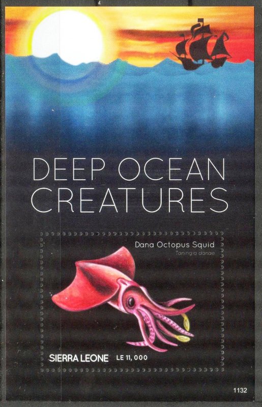 Sierra Leone 2011 Marine Life Deep Ocean Creatures Octopus S/S MNH