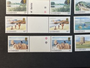 GUERNSEY # 283-302-MINT NEVER/HINGED--COMPLETE SET OF GUTTER PAIRS--1984-85