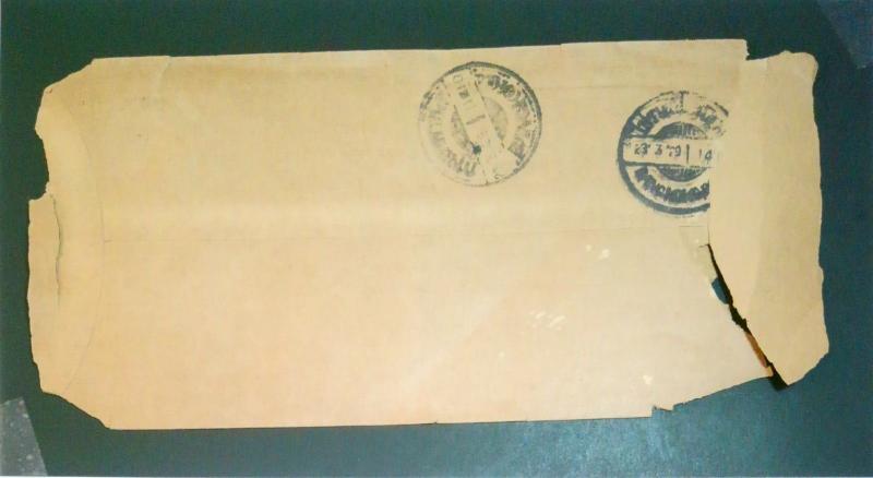 Thailand 1929 Cover to USA / Edge Tears / Stamp OK - Z2594