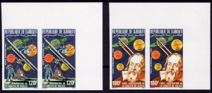 Djibouti 1984 Sc#C207/208 Galileo's Telescope Halley's Comet PAIR IMPER. MNH