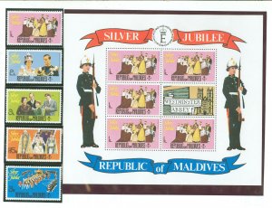 Maldive Islands #662-667/668 Mint (NH) Single (Complete Set)