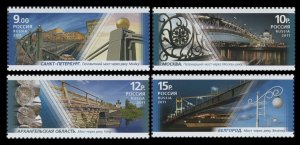 2011 Russia 1733-1736 Architecture - Pedestrian bridges 5,50 €