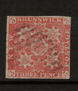 New Brunswick #1 Very Fine Used With Very Small Gum Toning On Back Only