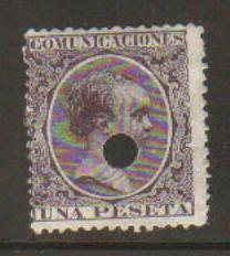 Spain #268 Punch Cancel 