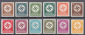 Germany - 1934 official stamp set (Wmk.) Sc# O80/O91 - MH (7419)