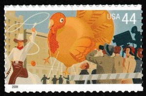 US 4420 Thanksgiving Day Parade Turkey Balloon 44c single (1 stamp) MNH 2009