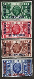 GREAT BRITAIN OFFICES - MOROCCO SC# 67-70  FVF/MLH 1935