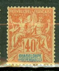 Guadeloupe 40 mint CV $24