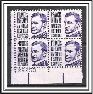 US Plate Block #1281 Francis Parkman MNH