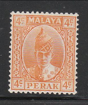 Malaya Perak 1938 Sc 86 Sultan Iskandar 4c orange MH