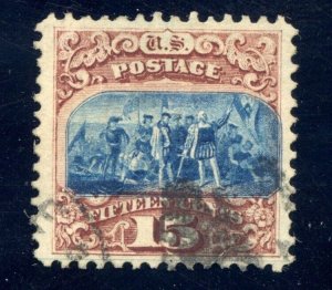 US SCOTT #118 USED-VF-XF GRADED 85 W/ PF CERTS SMQ $1,150 (4/25/24 GP)