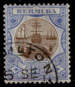 BERMUDA EDVII SG40, 2½d brown & ultramarine, FINE USED.