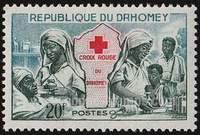 Dahomey SG#169 Mint - 1962 20f.  - Nurses, Red Cross